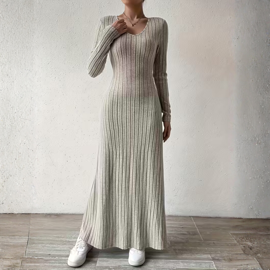 DORAH | Women's Elegant V-Neck Long Dress