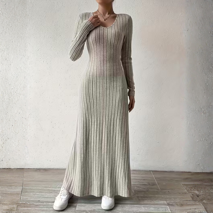 DORAH | Women's Elegant V-Neck Long Dress