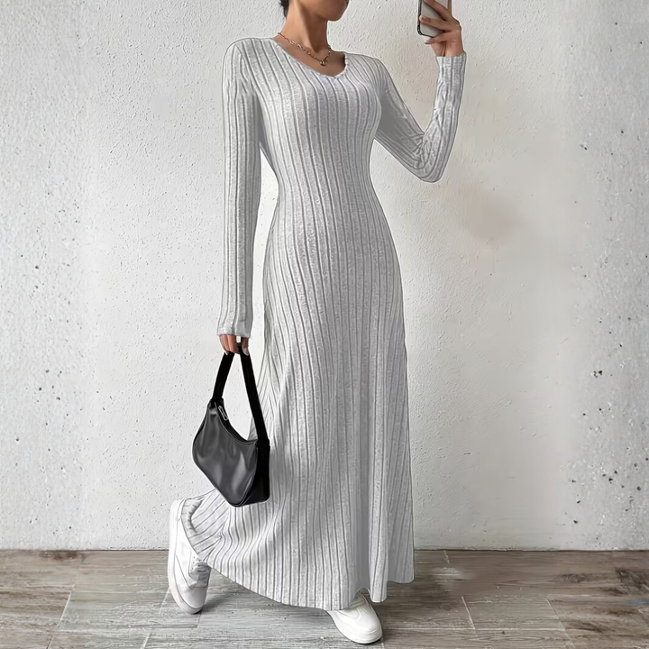 DORAH | Women's Elegant V-Neck Long Dress