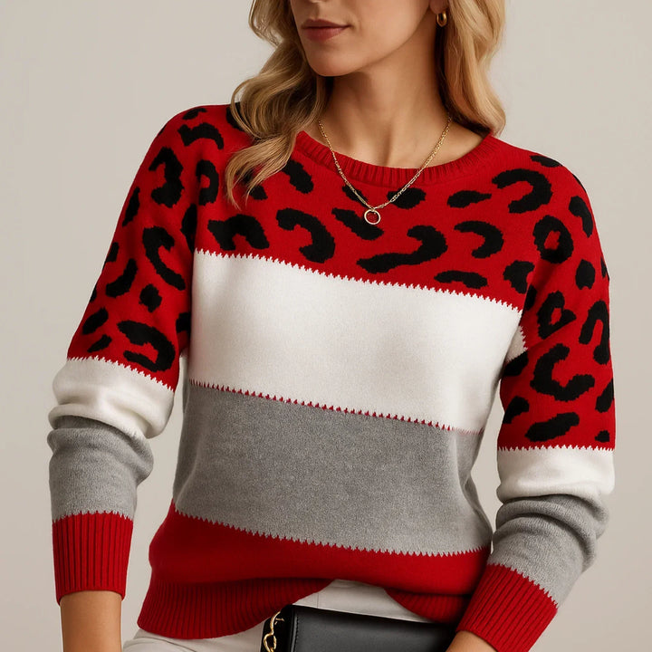 PASCA | Leisure Sweater with Leopard Print