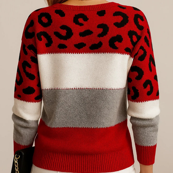 PASCA | Leisure Sweater with Leopard Print