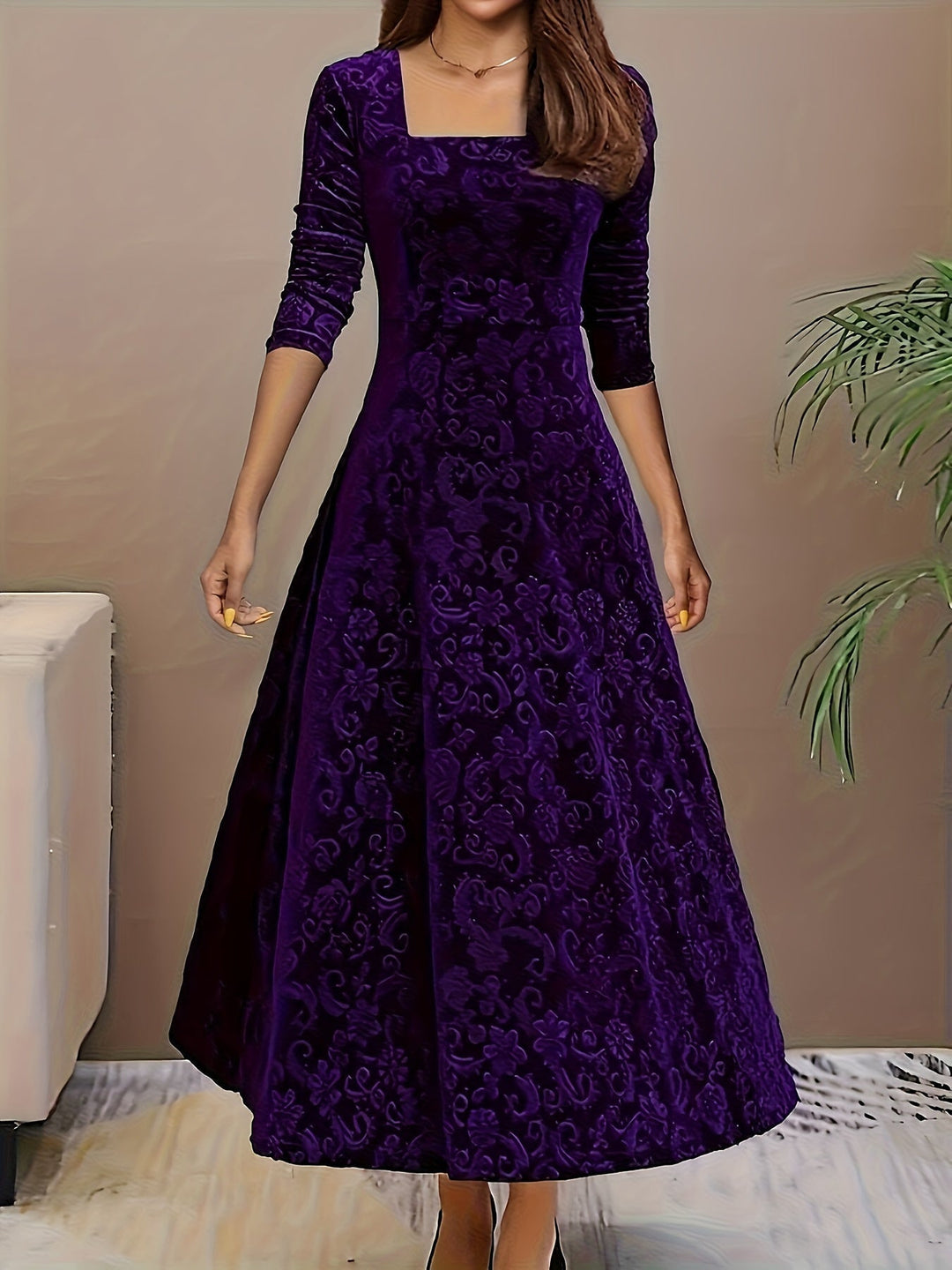 NICOLA | Elegant Velvet Dress