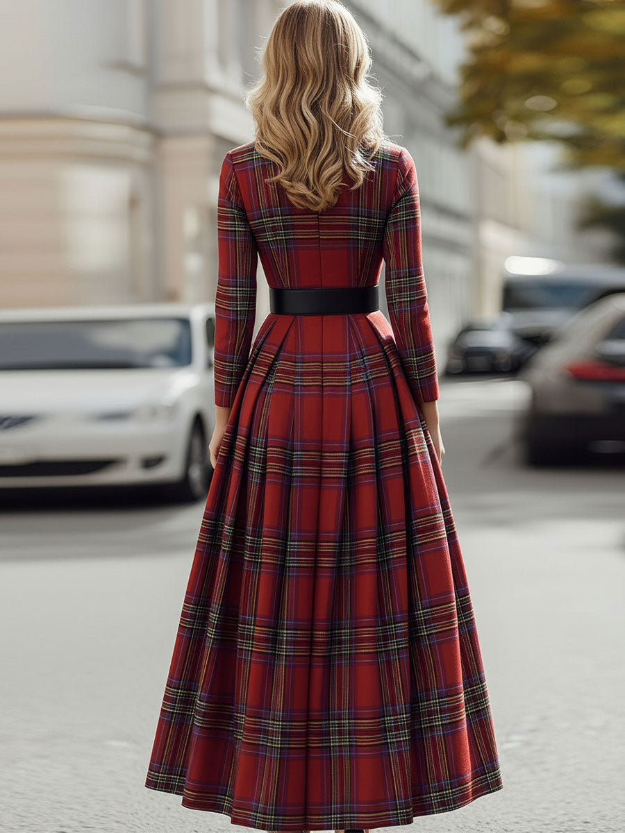 LINA | Vintage Charm Red Dress