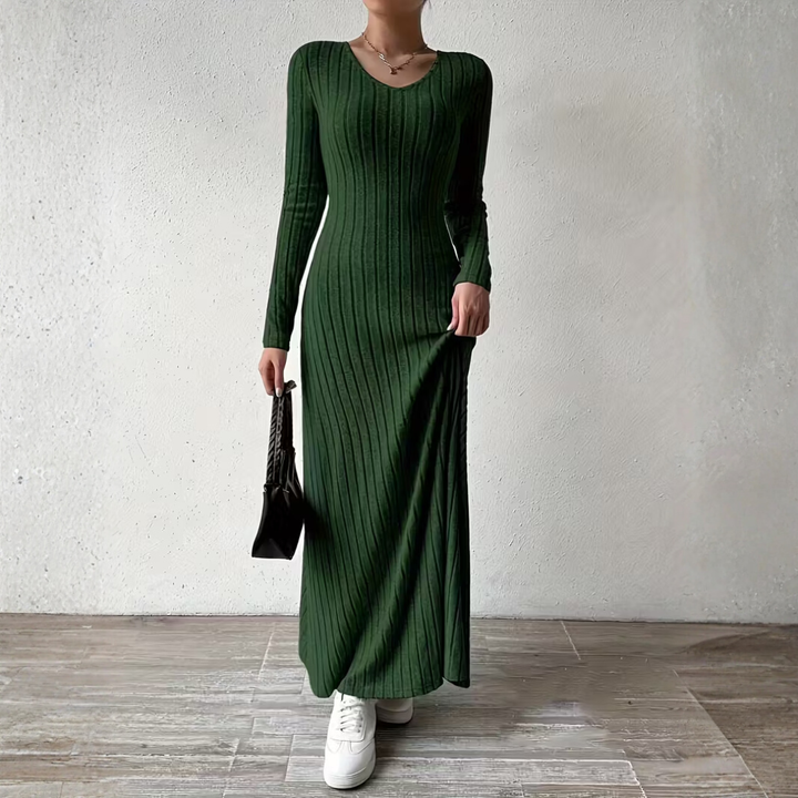 DORAH | Women's Elegant V-Neck Long Dress