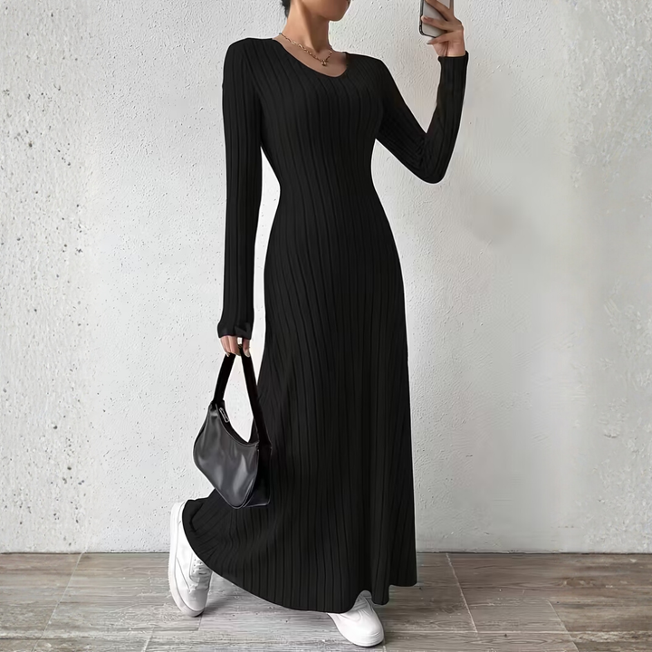 DORAH | Women's Elegant V-Neck Long Dress