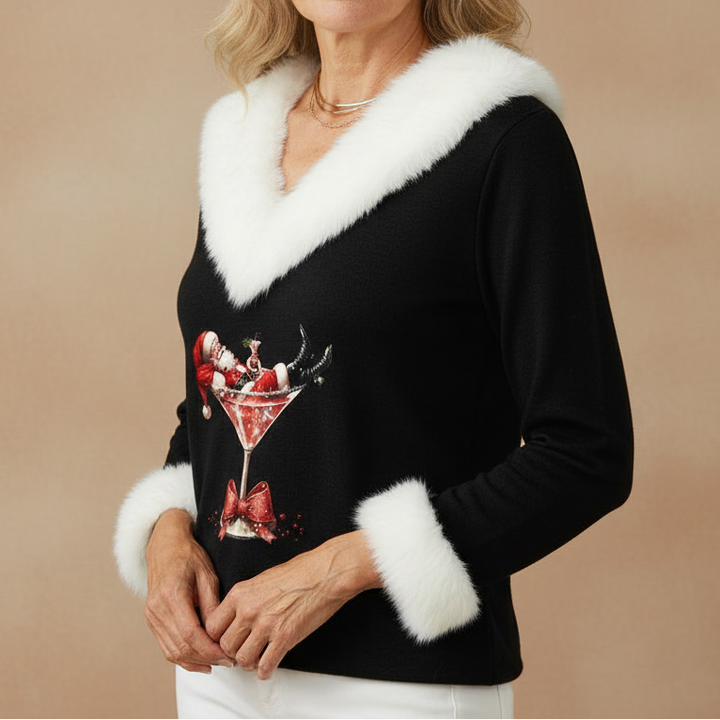 ELENORE | Santa Cocktail Holiday Sweater