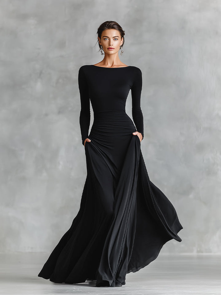 RUBY | Black Elegant Maxi Dress