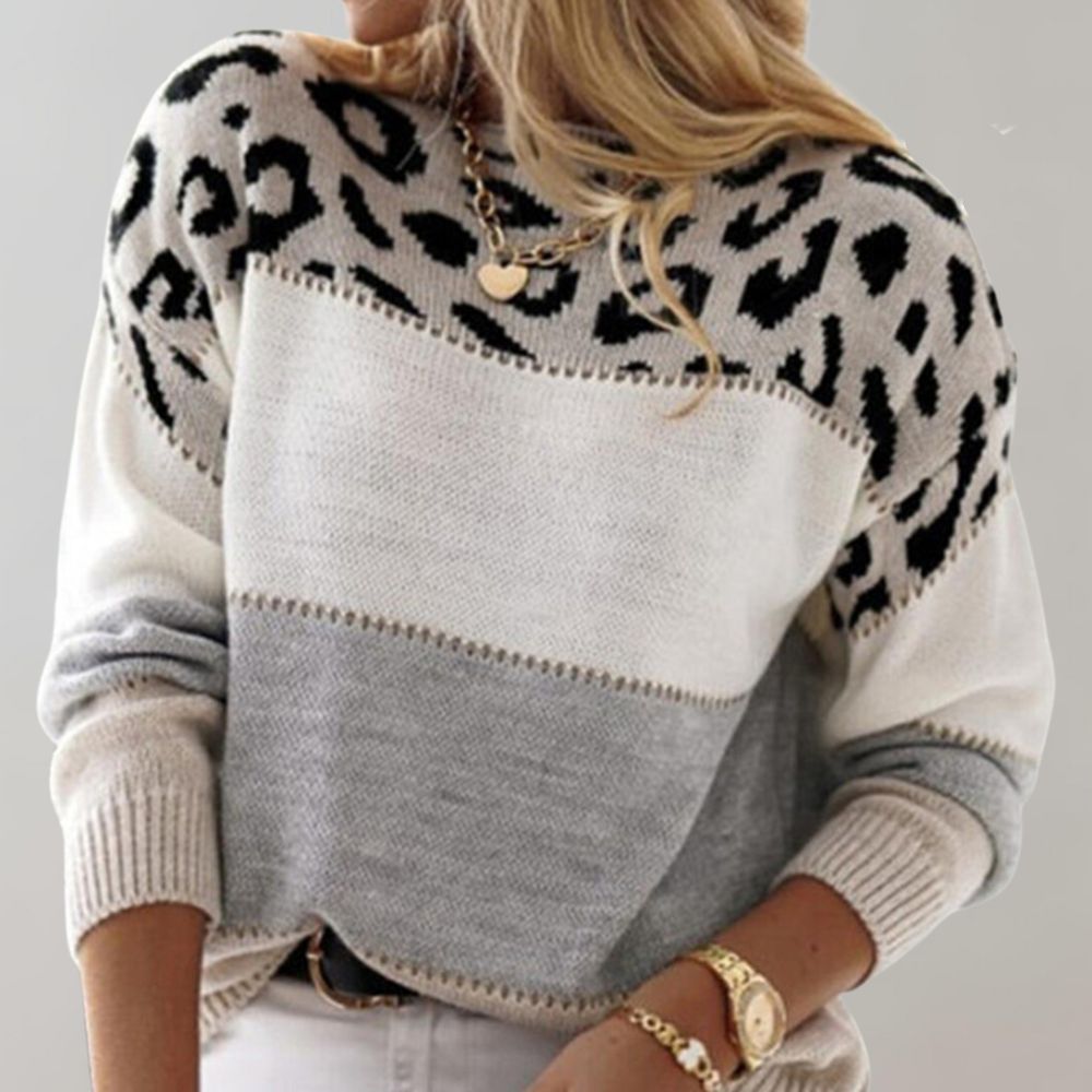 PASCA | Leisure Sweater with Leopard Print