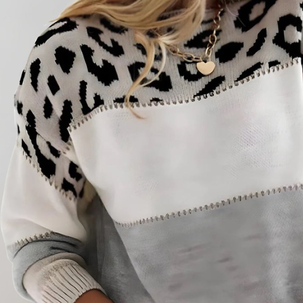 PASCA | Leisure Sweater with Leopard Print