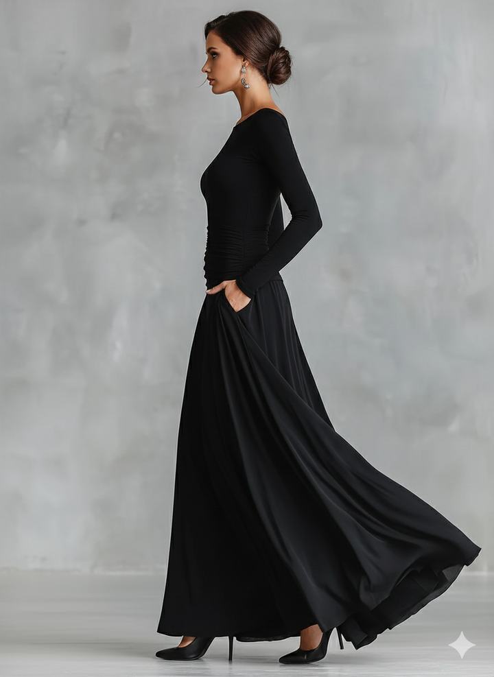 RUBY | Black Elegant Maxi Dress