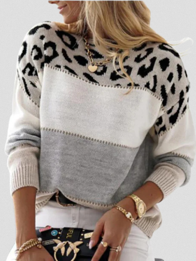 EMMA | Leopard Accent Sweater