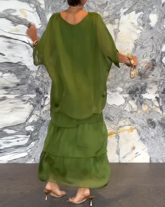 CAROLINE | Elegant Tummy Covering Maxi Dress