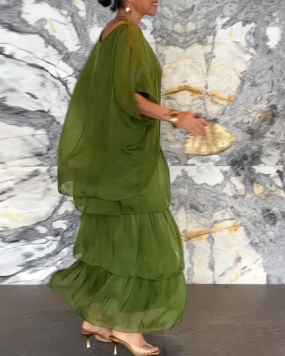 CAROLINE | Elegant Tummy Covering Maxi Dress