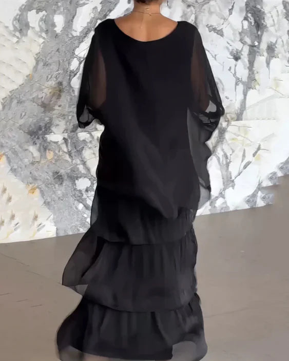 CAROLINE | Elegant Tummy Covering Maxi Dress