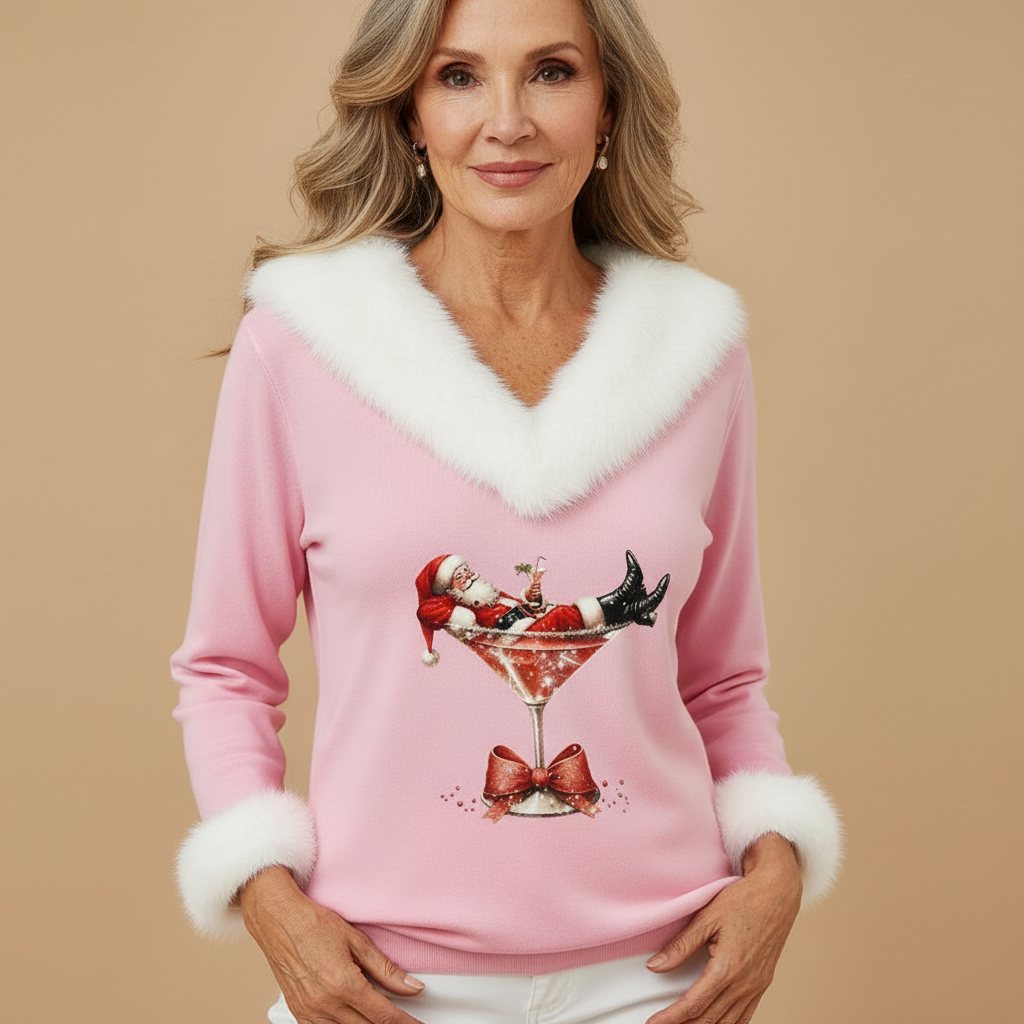 ELENORE | Santa Cocktail Holiday Sweater