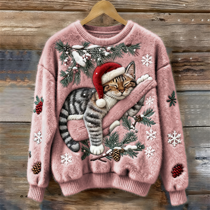 CATHY | Holiday Cat Plush Sweater