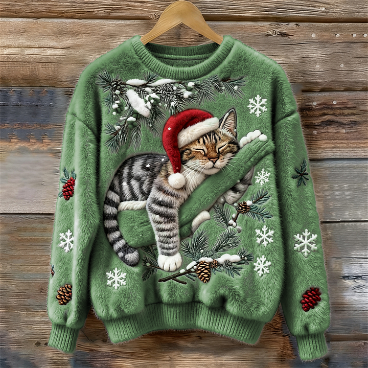 CATHY | Holiday Cat Plush Sweater