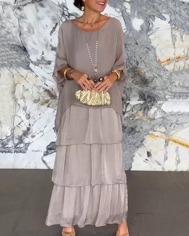 CAROLINE | Elegant Tummy Covering Maxi Dress